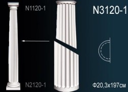 Капитель полуколонны N3120-1 Перфект Полиуретан
