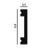Плинтус напольный P66 Perfect Plus