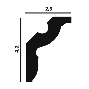 Плинтус потолочный P22 Перфект Плюс