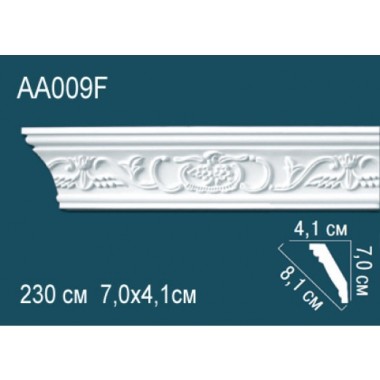Гибкий потолочный плинтус AA009F Перфект
