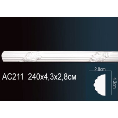 Молдинг полиуретановый AC211 с орнаментом