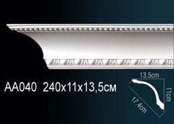 Плинтус потолочный полиуретановый AA040 Перфект