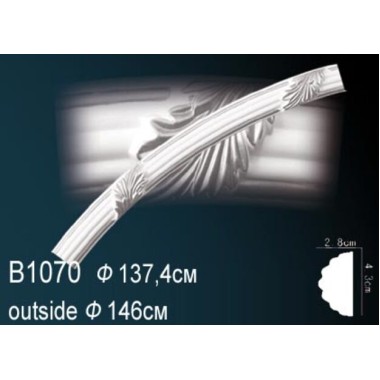 Молдинг на арку B1070 из полиуретана