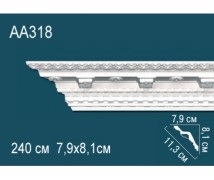 Плинтус потолочный полиуретановый AA318 Перфект
