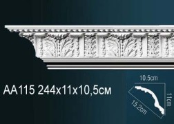 Плинтус потолочный полиуретановый AA115 Перфект