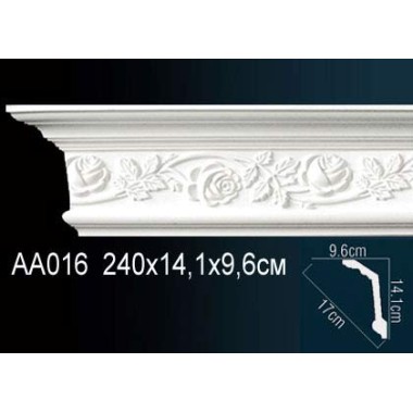 Плинтус потолочный полиуретановый AA016 Перфект