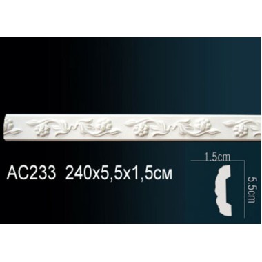 Молдинг полиуретановый с рисунком AC233