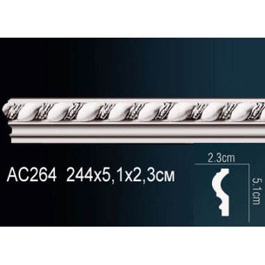 Молдинги для стен AC264 из полиуретана