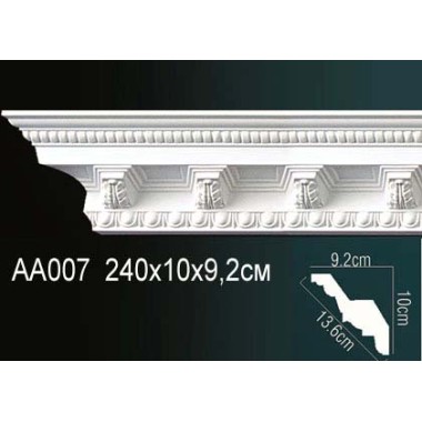 Плинтус потолочный полиуретановый AA007 Перфект