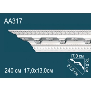 Плинтус потолочный полиуретановый AA317 Перфект