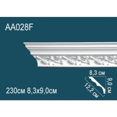 Гибкий потолочный плинтус AA028F Перфект