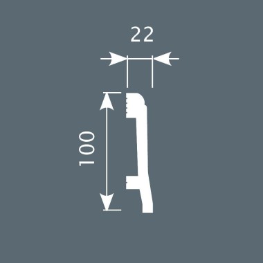 Плинтус PX022, 100х22, экополимер