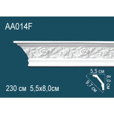 Гибкий потолочный плинтус AA014F Перфект