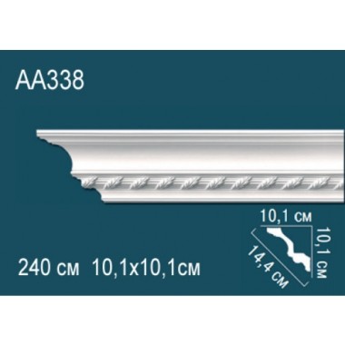 Плинтус потолочный полиуретановый AA338 Перфект