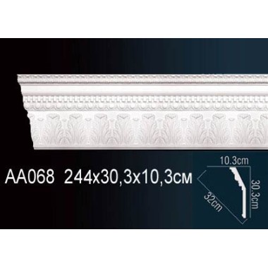 Плинтус потолочный полиуретановый AA068 Перфект