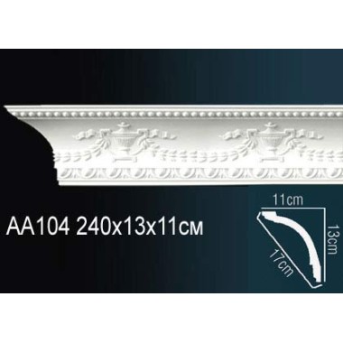 Плинтус потолочный полиуретановый AA104 Перфект