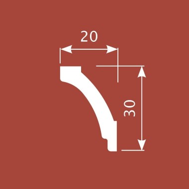 Карниз KX030, 30х20, экополимер