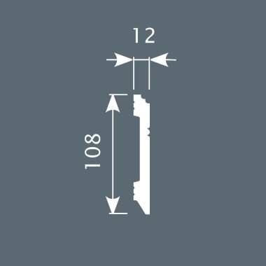 Плинтус PX005, 108х12, экополимер