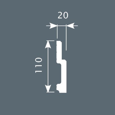 Плинтус PX010, 110х20, экополимер