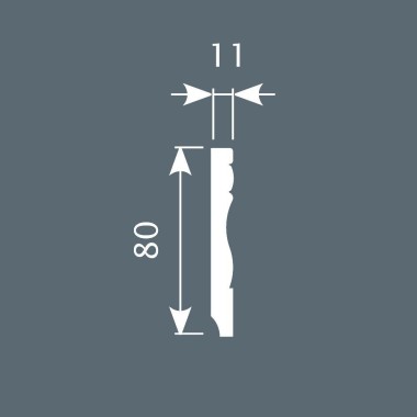 Плинтус PX015, 80х11, экополимер