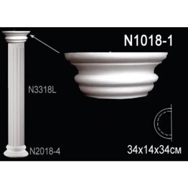 Капитель полуколонны N1018-1 Перфект Полиуретан