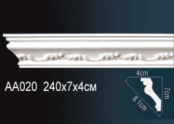 Гибкий потолочный плинтус AA020F Перфект