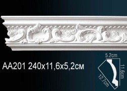 Гибкий потолочный плинтус AA201F Перфект