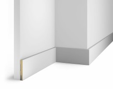 Плинтус AP72 под покраску, белый, 75x10x2400 мм, МДФ