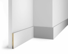 Плинтус AP73 под покраску, белый, 95x10x2400 мм, МДФ