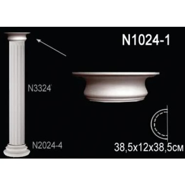 Капитель полуколонны N1024-1 Перфект Полиуретан