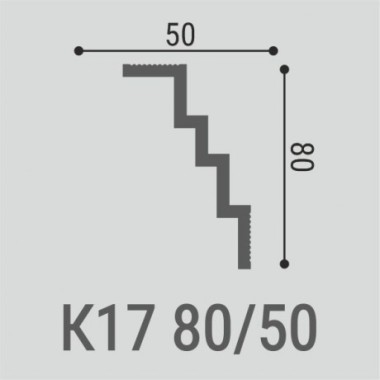 Карниз потолочный Карниз потолочный К17 80-50