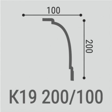 Карниз потолочный Карниз потолочный К19 200-100
