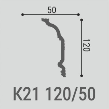 Карниз потолочный Карниз потолочный К21 120-50
