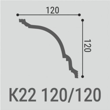 Карниз потолочный Карниз потолочный К22 120-120