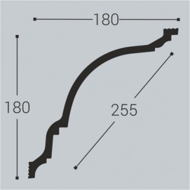 Карниз потолочный Карниз потолочный К23 180-180