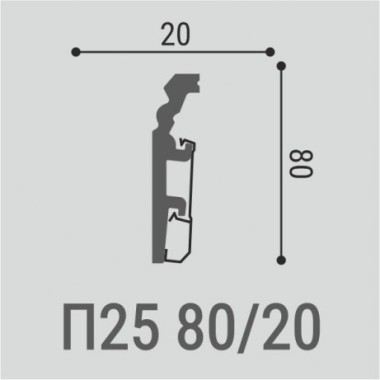 Плинтус напольный П25 80-20