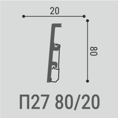 Плинтус напольный П27 80-20