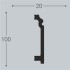 Плинтус напольный П4 100-20