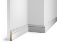 Плинтус AP05 под покраску, белый, 70x16x2400 мм, МДФ