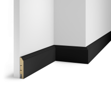 Плинтус VP07, Черный, 80x16x2400 мм, МДФ
