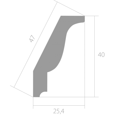 Карниз Ultrawood CR 0025 (2440 х 40 х 25,4)