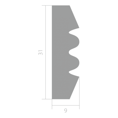 Молдинг Ultrawood U 0011 (2200 х 31 х 9)