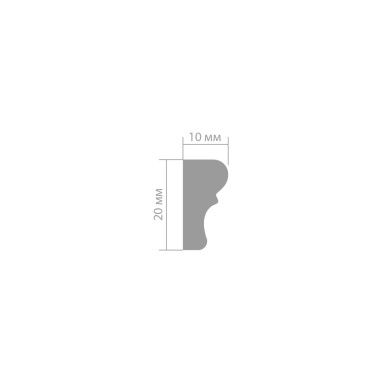 Молдинг белый Ultrawood арт. U 0020 p (2000 х 20 х 10)