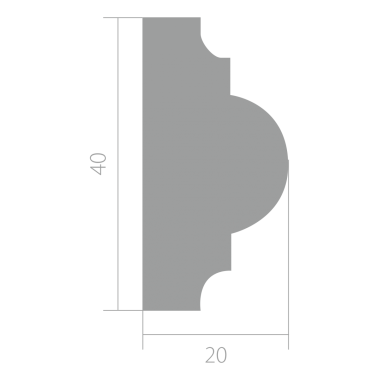 Молдинг Ultrawood U 0021 (2000 х 40 х 20)