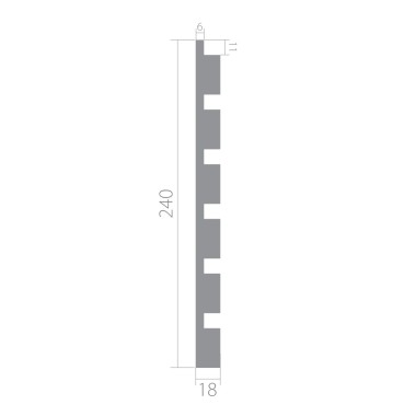 Стеновая панель Ultrawood арт. UW 04 i (2000 х 240 х 18 мм.)