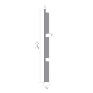 Стеновая панель Ultrawood арт. UW 05 i (2000 х 240 х 18 мм.)