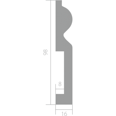 Плинтус Ultrawood Base 0018 i (2000 x 98 x 16 мм)